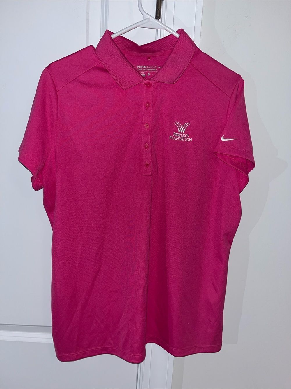 Pink Women’s Pawleys Plantation Myrtle Beach  ladies golf polo shirt Nike TP XL
